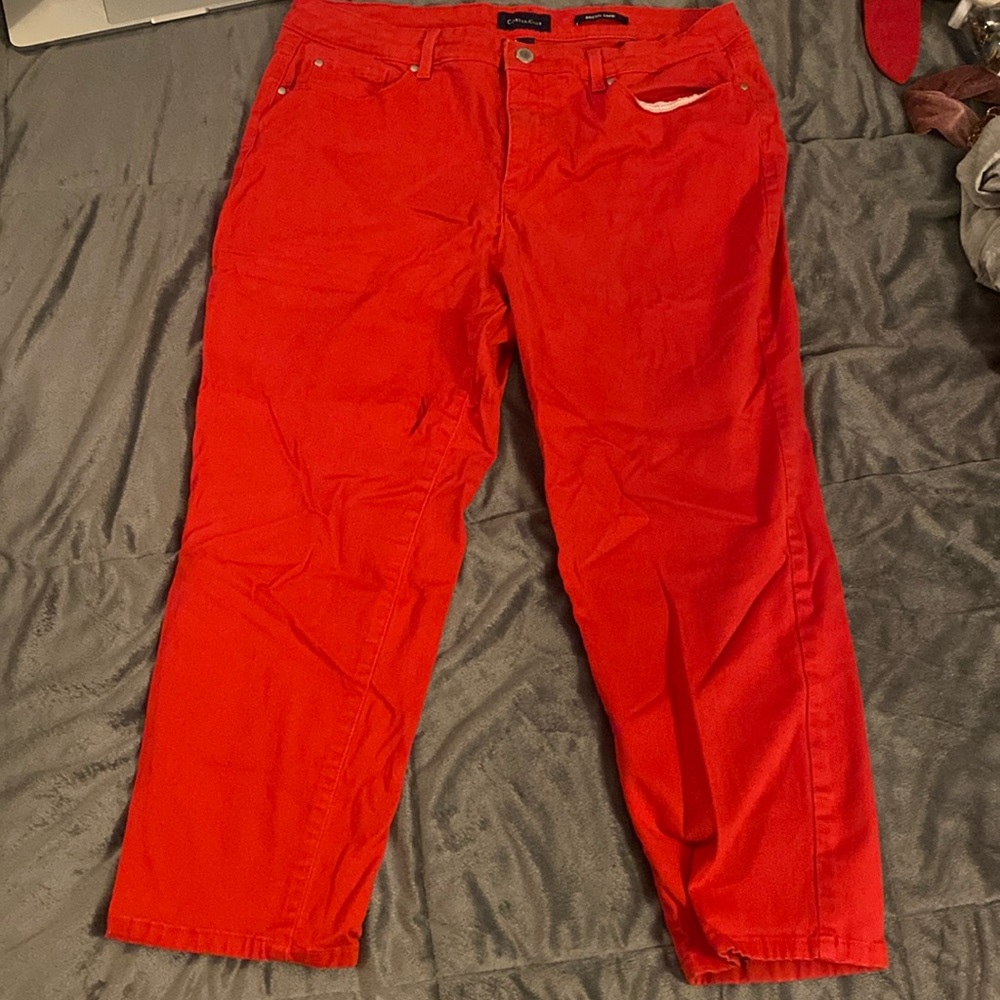 Charter Club Size 16 Capri Pants - Red